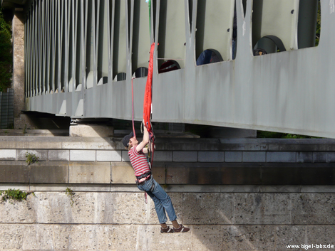 Preparing Rope Swing Bridge
