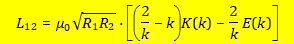 Mutual Inductance between two Rings