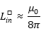 appr. inner Inductance square section wire