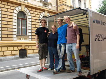 Sebastian Glasl, Rike Müller-Werkmeister, Rainer Szalata, Max Bigelmayr auf der ESE